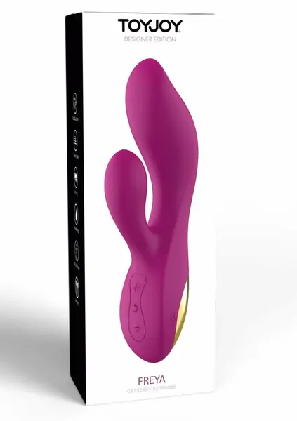 TOYJOY Freya Rumble vibrator iz ekskluzivne Designer Edition serije sa dva motora u roze boji
