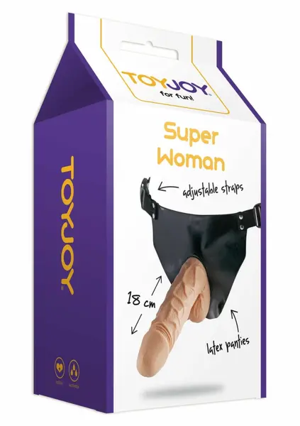 ToyJoy Superwoman podesivi strap on pojas crni