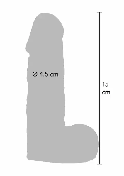 ToyJoy Prince Charming Dong 15 cm silikonski anatomski model, boja kože