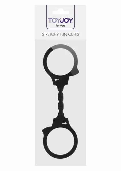 ToyJoy Stretchy Fun Cuffs silikonske fleksibilne lisice crne