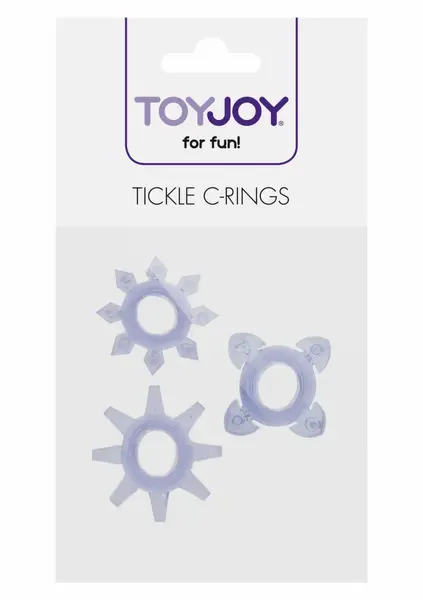 ToyJoy Tickle set kok prstenova od fleksibilnog TPR materijala u 3 veličine sa glatkim i teksturisanim dizajnom
