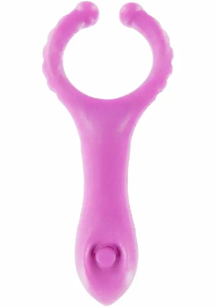 ToyJoy vibrirajući prsten za penis sa stimulatorom klitorisa brenda Dream Toys, silikonski, teksturisani, crni