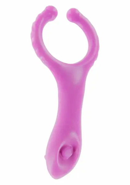 ToyJoy vibrirajući prsten za penis sa stimulatorom klitorisa brenda Dream Toys, silikonski, teksturisani, crni