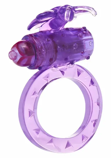 ToyJoy Flutter Ring vibrirajući silikonski intimni prsten crni podesivi