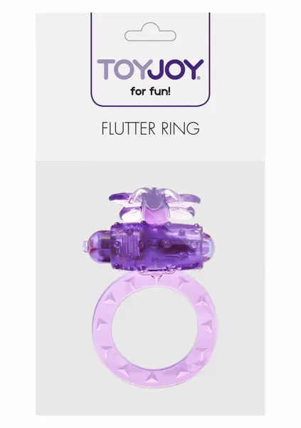 ToyJoy Flutter Ring vibrirajući silikonski intimni prsten crni podesivi