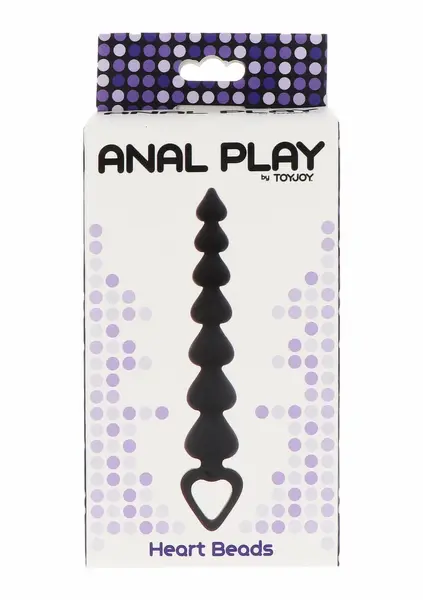 TOYJOY Heart Beads silikonske intimne kuglice sa omčom u obliku srca, roze