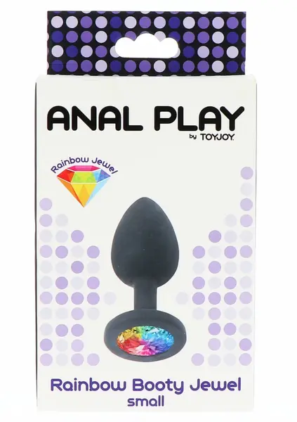 TOYJOY Rainbow Booty Jewel Small silikonski analni čep sa šarenim kristalom