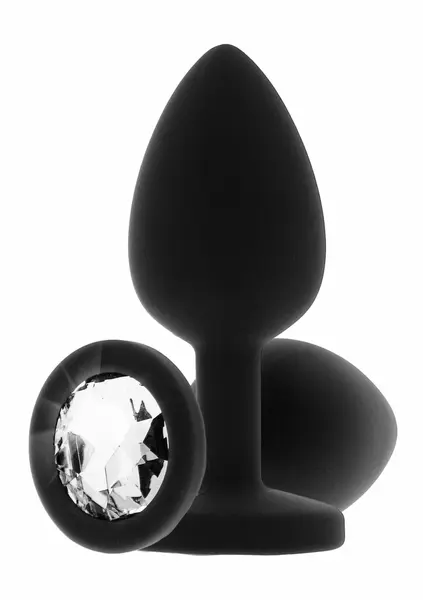 TOYJOY Diamond Booty Jewel Medium silikonski analni čep sa ukrasnim kristalom