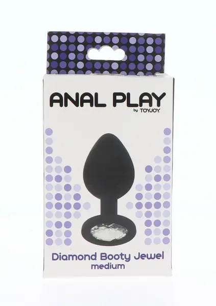 TOYJOY Diamond Booty Jewel Medium silikonski analni čep sa ukrasnim kristalom