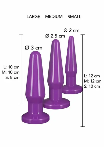 TOYJOY Best Butt Buddies set, trodelna kolekcija TPE analnih čepova