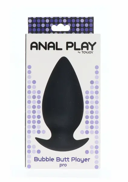 TOYJOY Bubble Butt Player Pro silikonski analni čep, veliki, crni 8713221467652