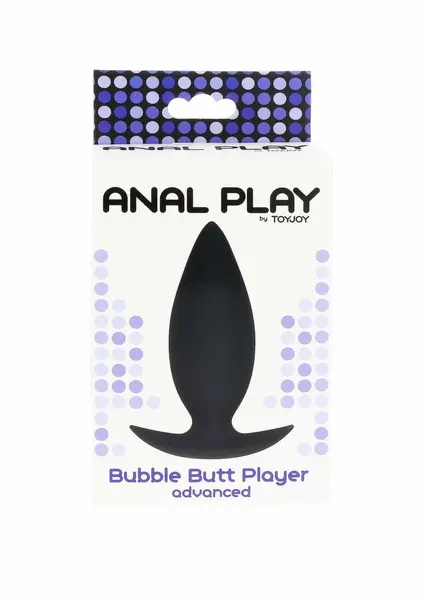 TOYJOY Bubble Butt Player Advanced silikonski analni čep, crni, veličina L