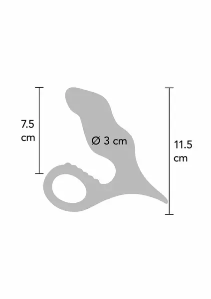 TOYJOY Bum Buster silikonski analni čep sa prstenom za izvlačenje, crni