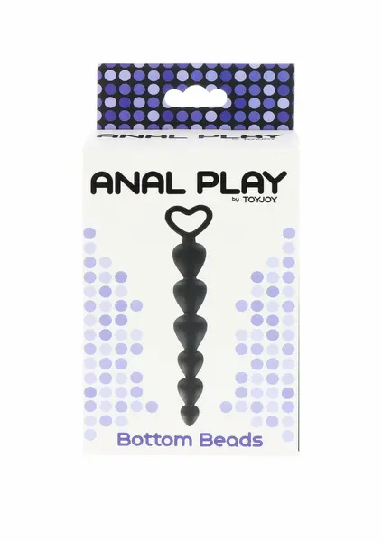 TOYJOY Bottom Beads silikonski fleksibilni analni lanac sa 6 kuglica crni