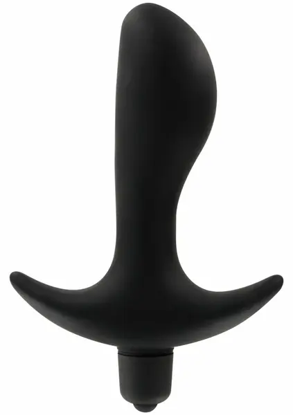TOYJOY Private Dancer silikonski vibrirajući analni čep sa širokom bazom crni