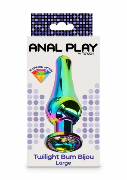 TOYJOY Twilight Bum Bijou Large aluminijumski analni čep sa duginim kristalom