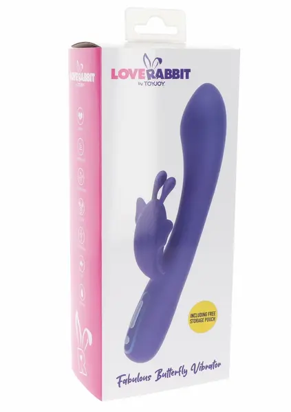 TOYJOY Rabbit Fabulous Butterfly Vibrator Silicone USB 7 Modes Pink