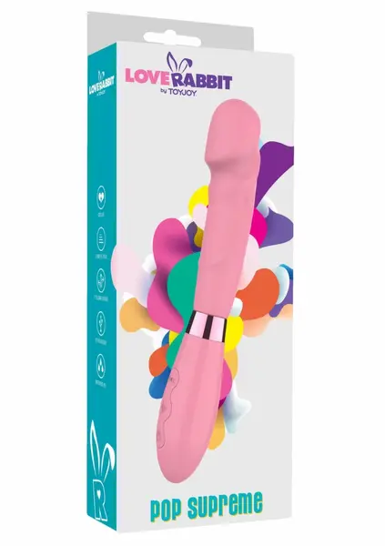 TOYJOY Pop Supreme roze silikonski vibrator sa USB punjenjem