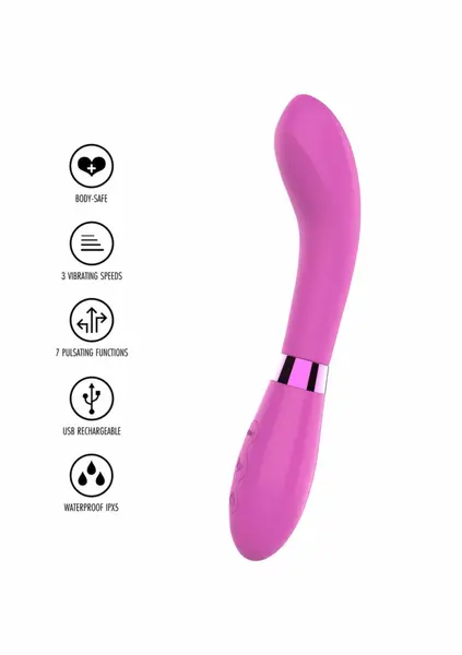 TOYJOY Milkshake Dance fleksibilni silikonski vibrator punjiv na USB roze