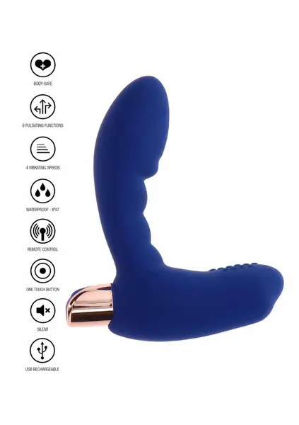 TOYJOY The Heroic P-Spot vibrirajući analni čep sa daljinskim upravljačem, crni