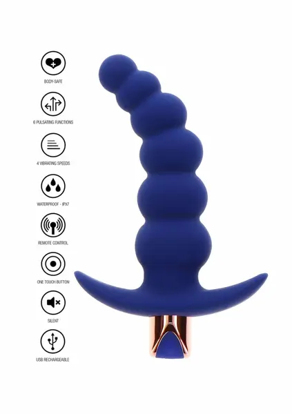 TOYJOY The Spunky vibrirajući analni čep sa daljinskim upravljačem, crni