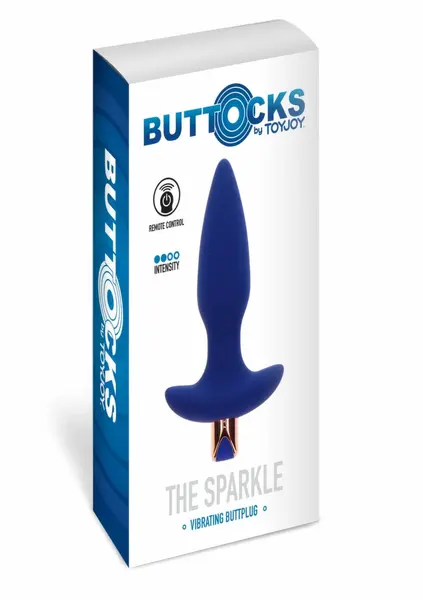 TOYJOY The Sparkle vibrirajući analni čep sa daljinskim upravljačem, 6 modova, crni