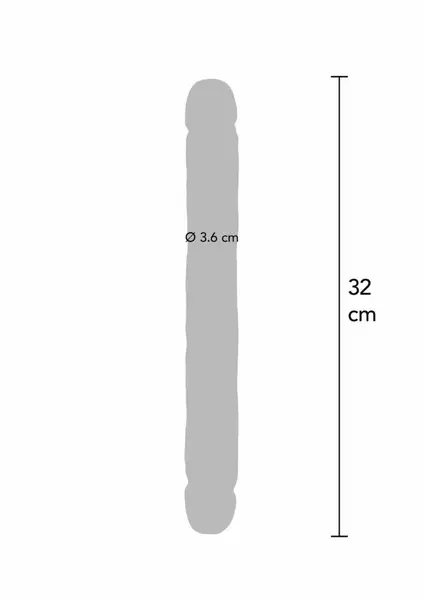 TOYJOY Get Real Double Dong PVC 32 cm savitljivi obostrani dildo
