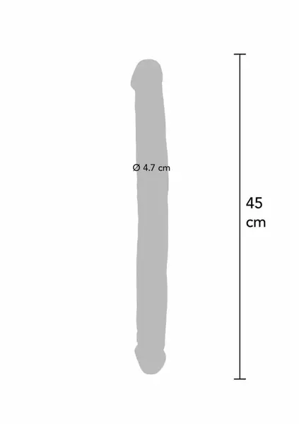 TOYJOY Get Real Double Dong PVC 45 cm fleksibilni dildo sa dva kraja