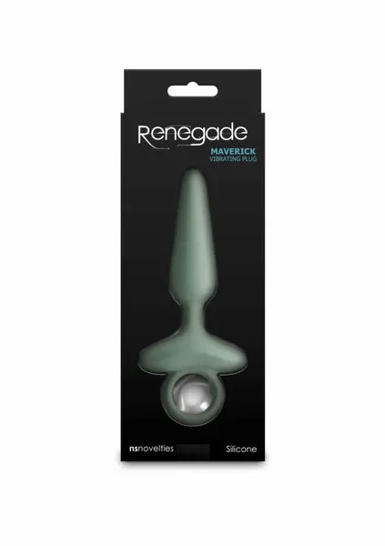 NS Novelties Renegade Maverick vibrirajući silikonski analni čep na punjenje, crni