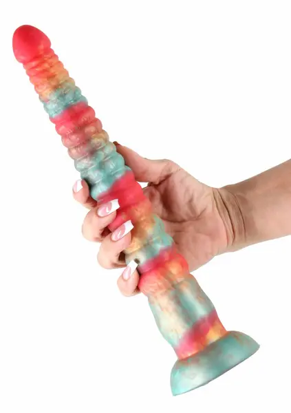 NS Novelties Colours Stacked silikonski model od 30 cm, trobojni, sa satenskim premazom