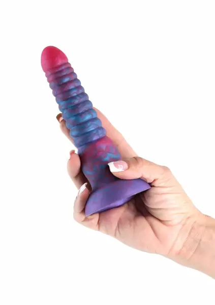 NS Novelties Colours Stacked silikonski dildo od 15 centimetara, trobojni dildo sa satenskom površinom