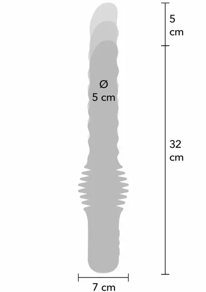 Hidden Desire Anal Power Thrusting Vibrator 32-37 cm Silicone, Adjustable Suction Base