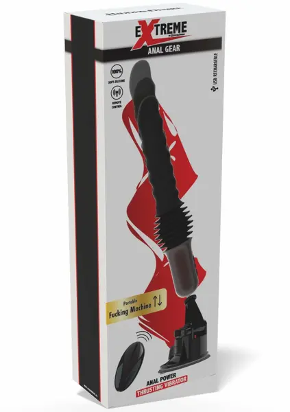 Hidden Desire Anal Power Thrusting Vibrator 32-37 cm Silicone, Adjustable Suction Base