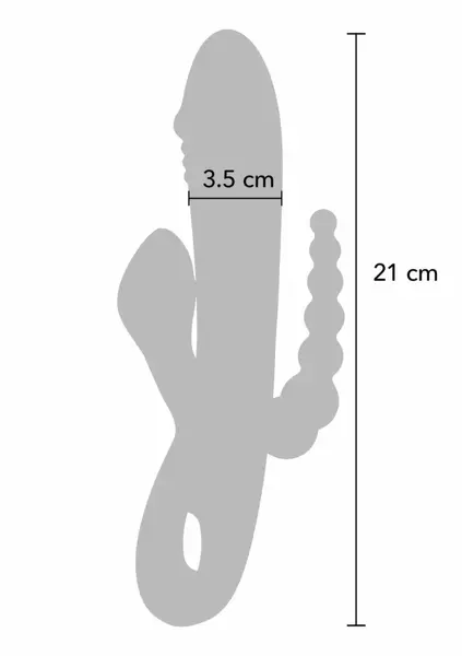 ToyJoy Caleona Triple Temptation vibrator sa više zona stimulacije roze 10 modova 8713221841834