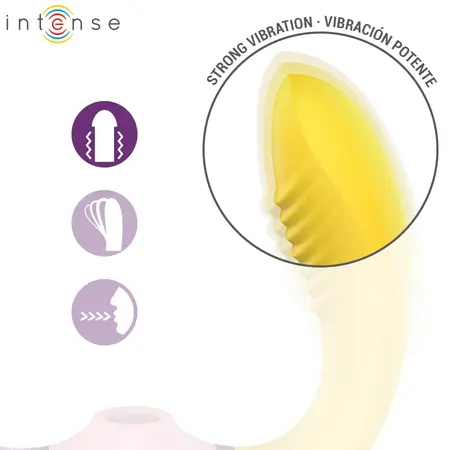 INTENSE Willow 3-in-1 Suction & Vibration Stimulator, U-Shape, Waterproof