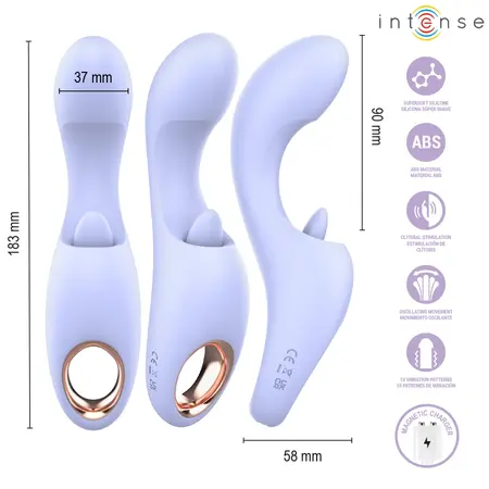 INTENSE ANYA Multifunction Vibration & Movement Stimulator Lavender 183mm