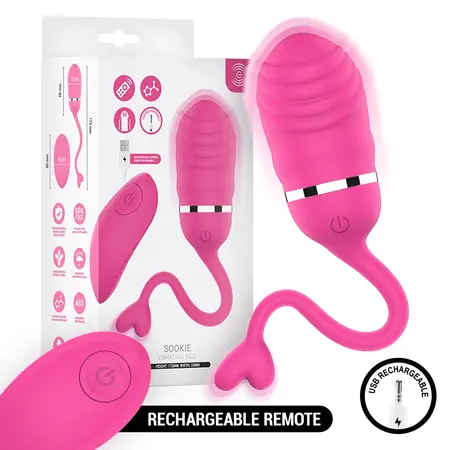 INTENSE SOOKIE Remote Control Vibrating Egg Pink 10 Modes Waterproof