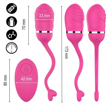 INTENSE SOOKIE Remote Control Vibrating Egg Pink 10 Modes Waterproof