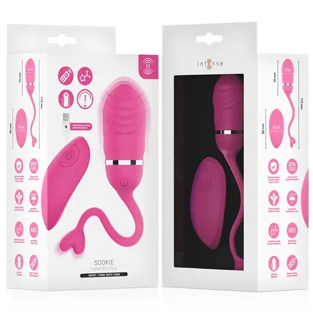 INTENSE SOOKIE Remote Control Vibrating Egg Pink 10 Modes Waterproof