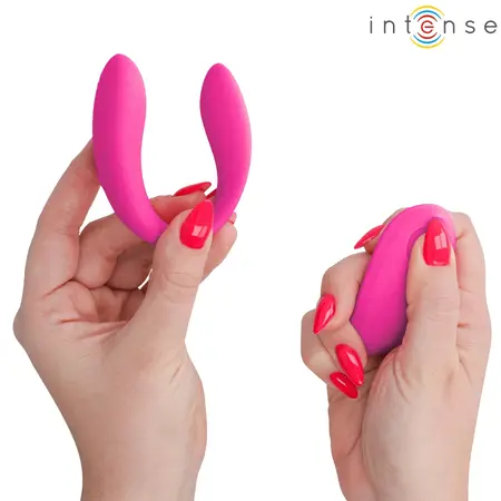 INTENSE NORA Vibrating U-Shaped Clamp Stimulator Pink, 10 Modes, Waterproof