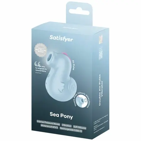 Satisfyer Sea Pony Vibrator & Air Pulse Stimulator, Waterproof, USB-C