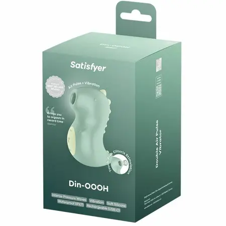 Satisfyer Din-OOOH Vibrator & Air Pulse Stimulator, Compact, Waterproof