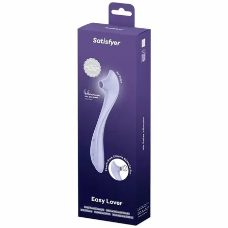 Satisfyer Easy Lover Vibrator & Air Pulse Stimulator, Waterproof, Pink