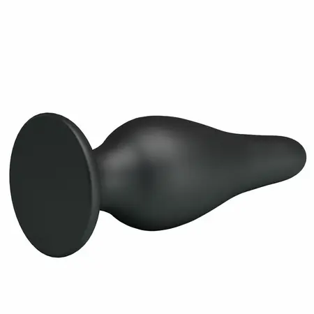 PRETTY LOVE Ergonomic Silicone Plug 15.4 cm Black with Suction Base