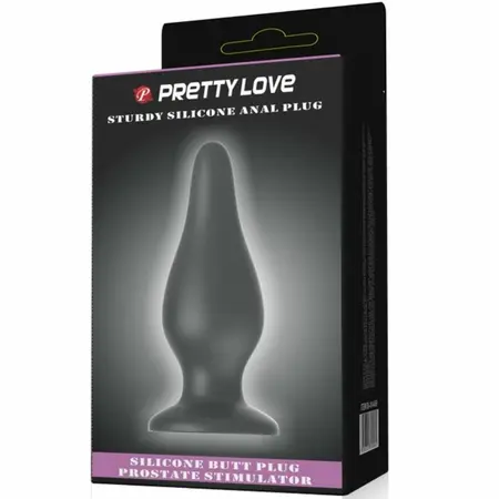 PRETTY LOVE Ergonomic Silicone Plug 15.4 cm Black with Suction Base