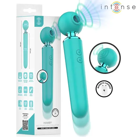 INTENSE Hamby Multifunction Suction & Vibration Stimulator Turquoise