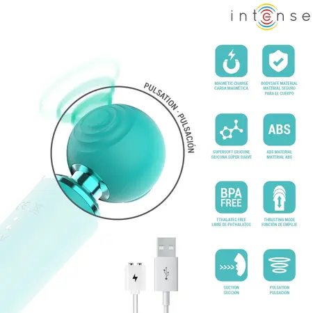 INTENSE Hamby Multifunction Suction & Vibration Stimulator Turquoise