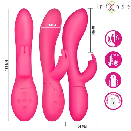 INTENSE Tammy rabbit stimulator sa grejanjem, 9 modova, ultra mekani silikon