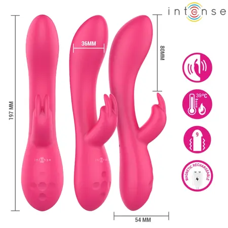 INTENSE Tammy rabbit stimulator sa grejanjem, 9 modova, ultra mekani silikon