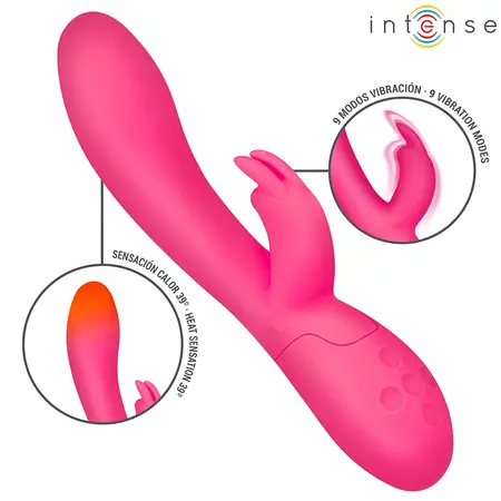 INTENSE Tammy rabbit stimulator sa grejanjem, 9 modova, ultra mekani silikon